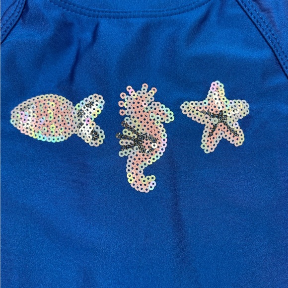 Cotton On Toddler Girl Lydia Beaded Sequin One Piece Long Sleeve Swimsuit Size 3 - Picture 2 of 6